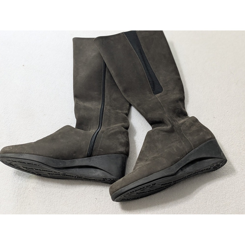 Arche Boots Calf Wedge Suede Gray Sz. 36 5.5 Zip